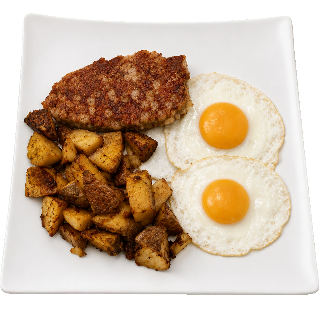 2 Eggs with Corned Beef Hash or Ham